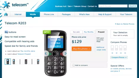 Telecom takes on 2degrees with senior phone