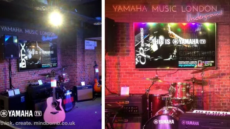 Yamaha Music customers get interactive with digital signage