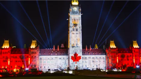 Canada's Parliament buildings host Northern Lights
