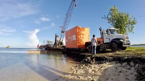 Fiji's new eCentre station is under construction