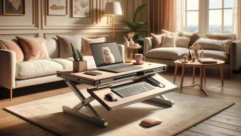 Innovative casa pop-up desk transforms homes into work havens