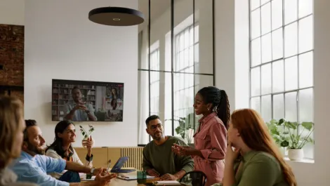 Lumens integrates Sennheiser microphone for dynamic hybrid meetings