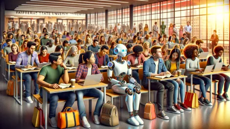 AI 'students' join human classmates at Ferris State University